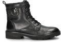 Nelson leren veterboots zwart - Zwart