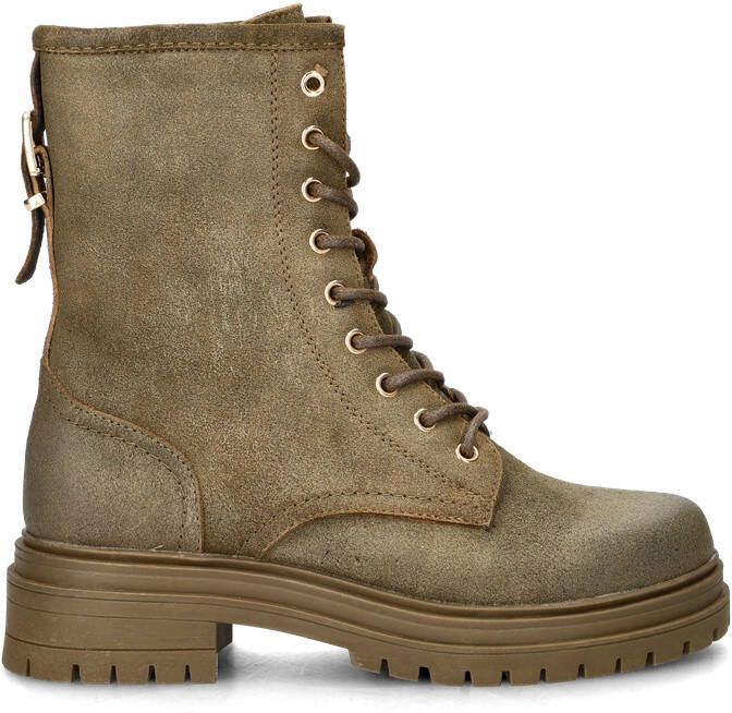 Nelson chunky suède veterboots camel