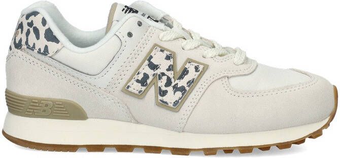 New Balance 574 V1 sneakers dierenprint offwhite blauw Ecru Jongens Meisjes Suede 34.5 - Foto 3