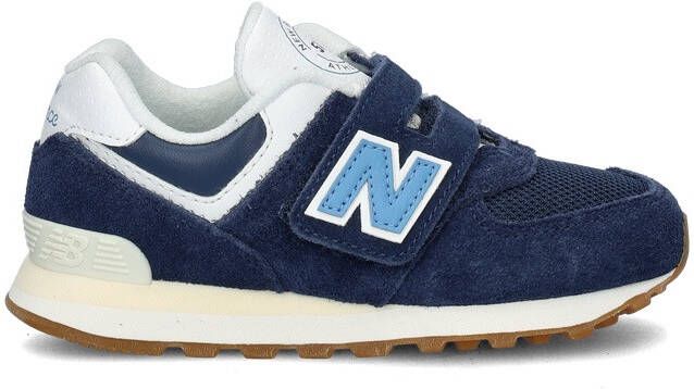 New Balance 574 sneakers donkerblauw wit Jongens Meisjes Suede Logo 34.5 - Foto 5