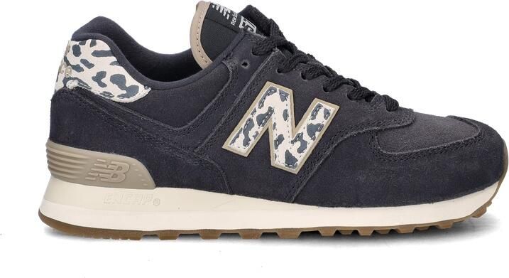 New Balance 574 sneakers antraciet ecru dierenprint - Foto 8