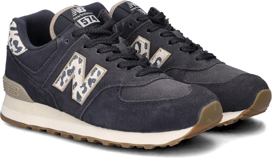 New Balance 574 sneakers antraciet ecru dierenprint - Foto 9