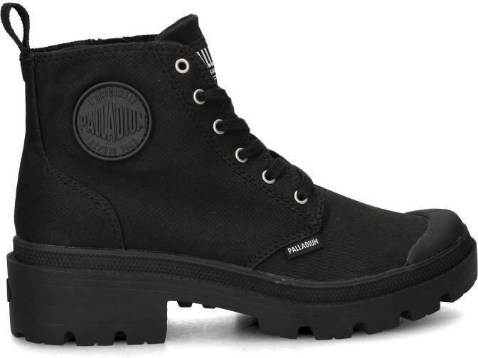Palladium Veterlaarsjes PALLABASE twill Veterlaarzen veterboots van canvas met ritssluiting