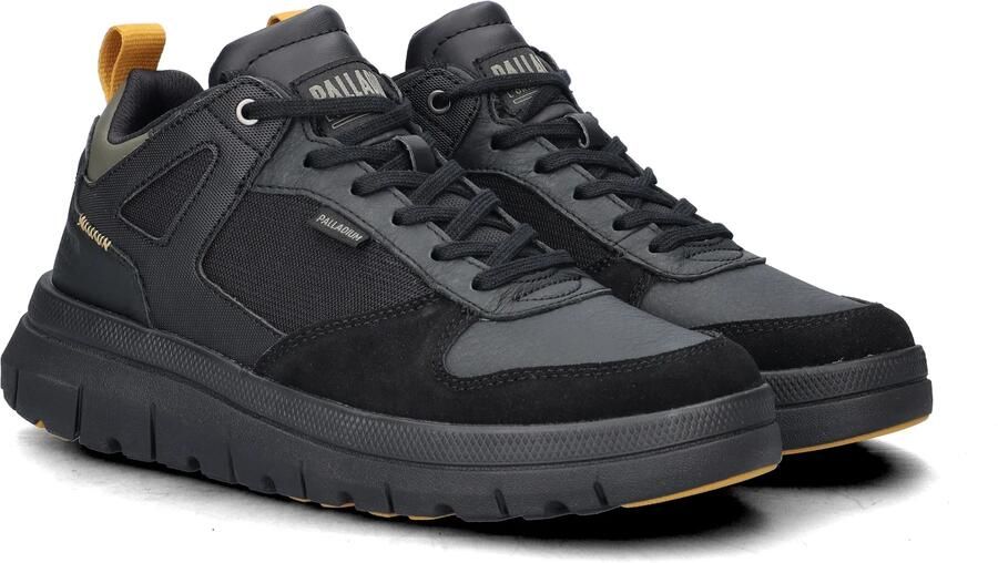 Palladium Pallaflex Low Mix Black Sneakers Zwart Leer Combi Heren Zwart - Foto 4