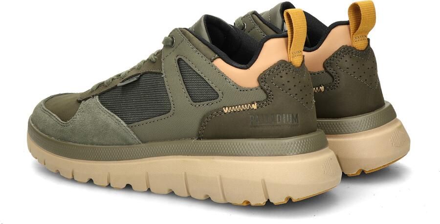 Palladium Pallaflex Low Mix Olive Night Sneakers Olijf Groen Leer Combi Heren Groen - Foto 5
