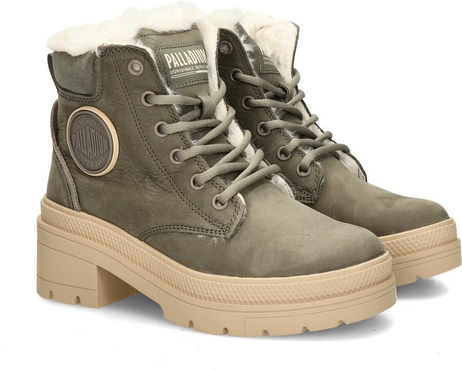 Palladium PALLARISE NBK WL Hoge sneakers Veterboots Dames veterschoenen Dames sneakersHalf-hoge schoenen Groen - Foto 5