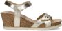 Panama Jack Julia leren sandalen goud - Thumbnail 2