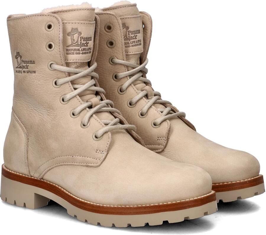 PANAMA JACK nubuck veterboots beige Nubuck Veterboots Dames - Foto 3