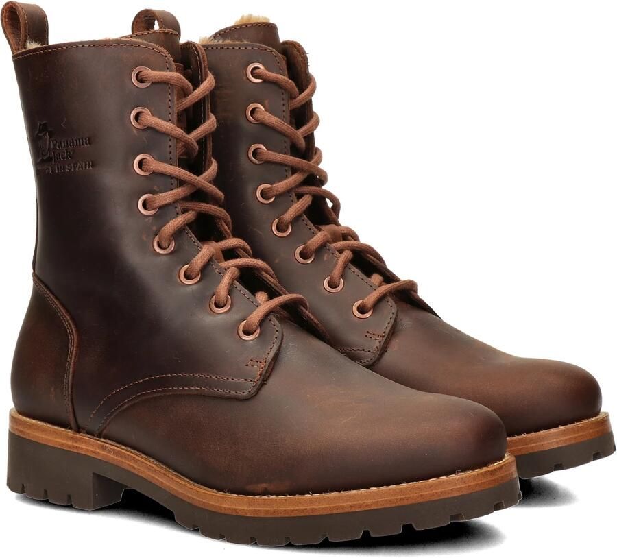 Panama Jack FRISIA~B10~~~~~~~~~~~~~~~~~~~~ Hoge sneakersVeterlaarzenDames veterschoenenDames sneakersHalf-hoge schoenen Cognac - Foto 4