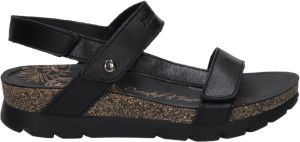 Panama Jack Sally Basic leren sandalen zwart