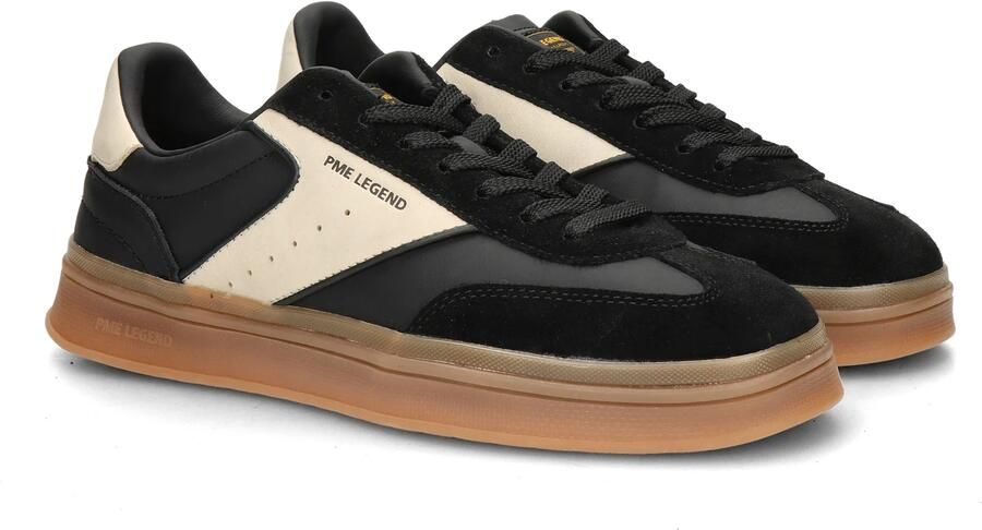 PME Legend P.M.E. Hauler CS-11 Black White A06 Sneakers Zwart Wit Leer en Suede Heren Zwart Wit - Foto 7