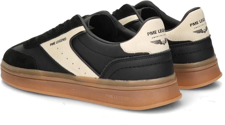 PME Legend P.M.E. Hauler CS-11 Black White A06 Sneakers Zwart Wit Leer en Suede Heren Zwart Wit - Foto 8