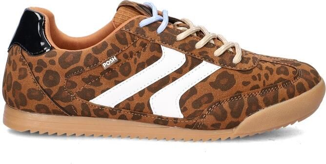 POSH by Poelman SKYE Dames Sneakers Bruin Met Dierenprint - Foto 5
