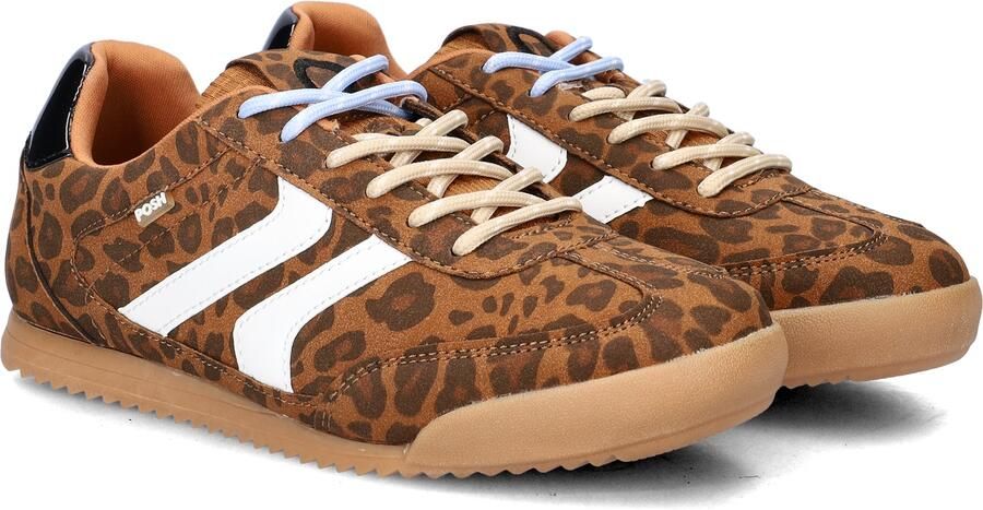 POSH by Poelman SKYE Dames Sneakers Bruin Met Dierenprint - Foto 6