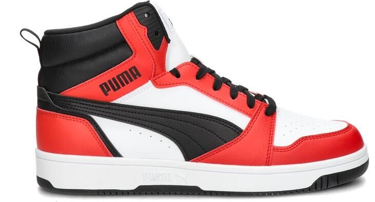 PUMA Schuhe Mid Rebound v6 392326 White- Black-For All Time Red - Foto 7