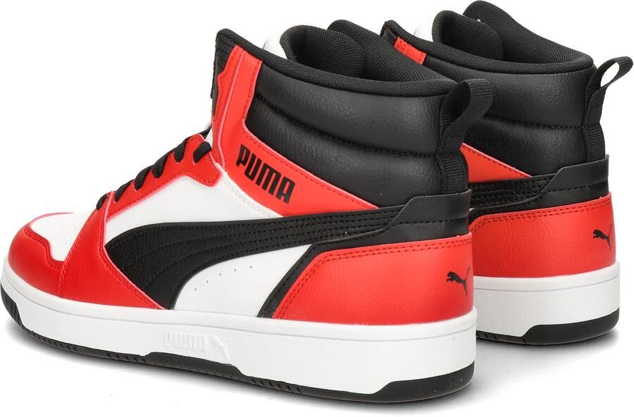 PUMA Schuhe Mid Rebound v6 392326 White- Black-For All Time Red - Foto 8