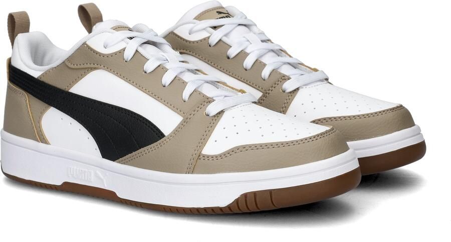 PUMA Rebound v6 Low Unisex Sneakers White- Black-Ice Coffee - Foto 5