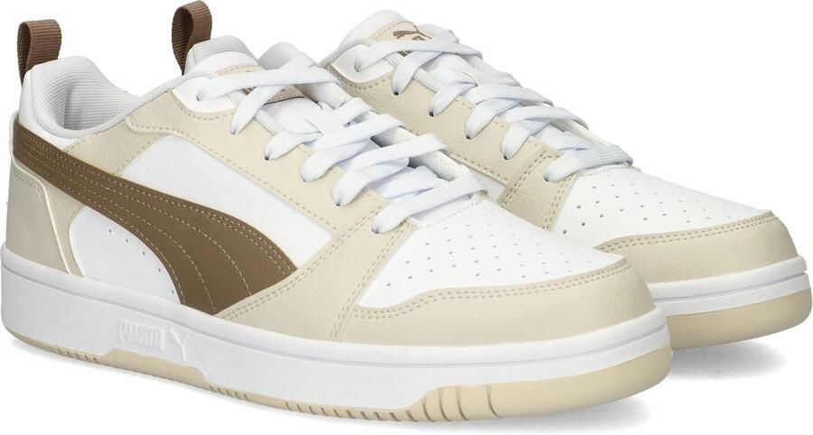 PUMA Rebound v6 Low Unisex Sneakers White-Totally Taupe-Alpine Snow - Foto 4