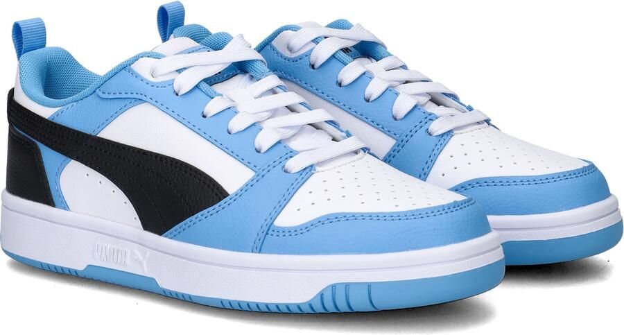 PUMA Rebound V6 Lo Jr Unisex Sneakers Team Light Blue- Black- White - Foto 3