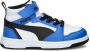 Puma Rebound v6 Mid V6 Mid sneakers wit zwart blauw Jongens Meisjes Imitatieleer 30 - Thumbnail 4