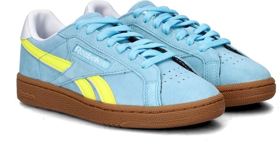 Reebok CLUB C GROUNDS UK Blauw SOLAR ACID YELLOW GUM Dames Sneakers Blauw - Foto 3