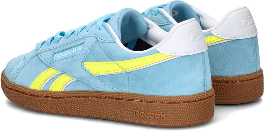 Reebok CLUB C GROUNDS UK Blauw SOLAR ACID YELLOW GUM Dames Sneakers Blauw - Foto 4