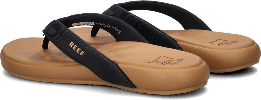 Reef CUSHION MELODY Dames Slippers Zwart Lichtbruin - Foto 2