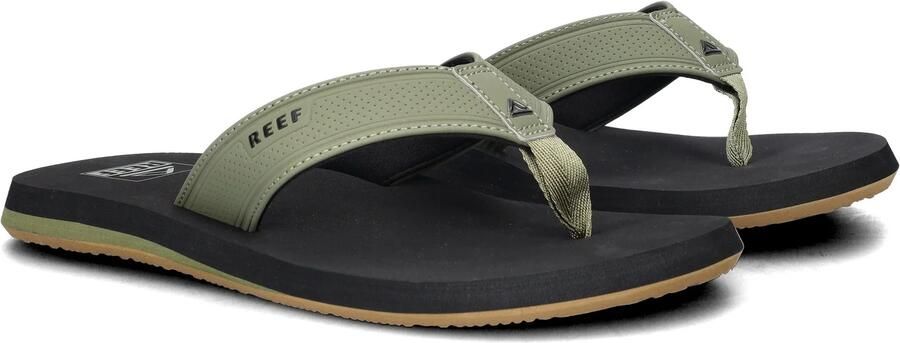 Reef The layback Black Olive Heren Slippers Teenslippers Groen - Foto 7
