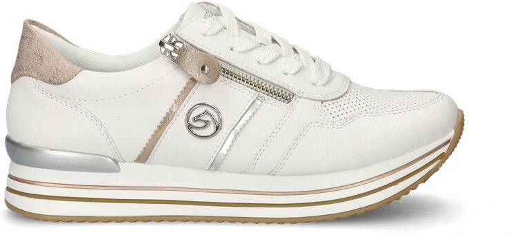 Remonte Plateausneakers vrijetijdsschoen lage schoen veterschoen met zijrits - Foto 4