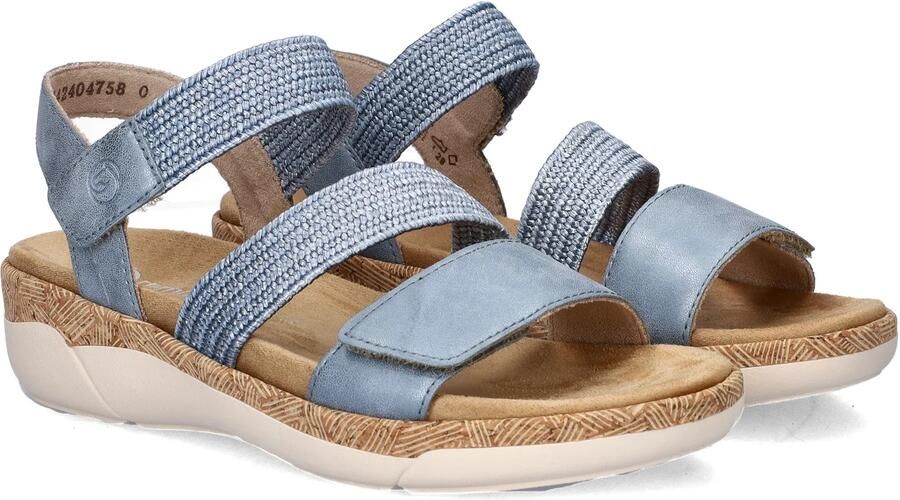 Remonte R6861-12 Sandalen Blauw Metallic Leer Dames Blauw - Foto 9