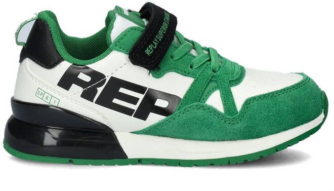 Replay Shoot Jr suède sneakers groen wit Jongens Suede Meerkleurig 30 - Foto 6