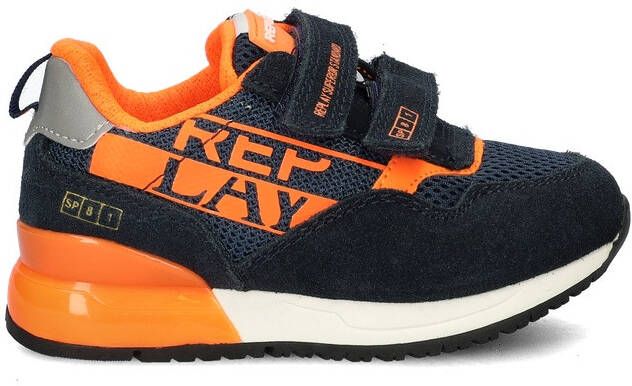 Replay Shoot Kid 6 Sneakers Jongens Leren Sneaker Blauw - Foto 3