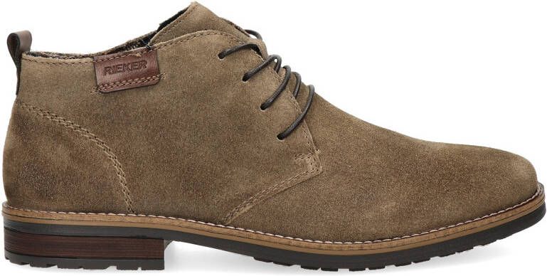 Rieker suède veterschoenen taupe