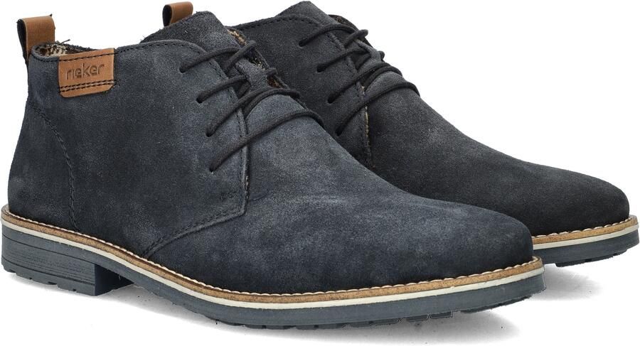 Rieker Blauwe Suède Veterschoenen voor Heren Blue Heren - Foto 6