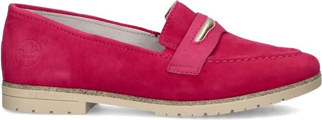 Rieker Fuchsia Suède Loafer met Leren Voetbed Pink Dames - Foto 5