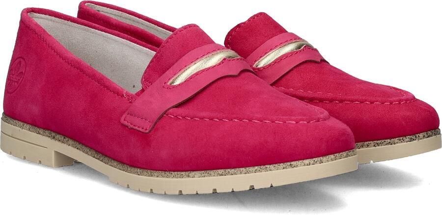 Rieker Fuchsia Suède Loafer met Leren Voetbed Pink Dames - Foto 6