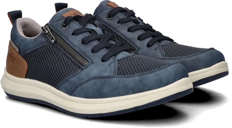 Rieker Sneakers lage schoen vrijetijdsschoen veterschoen met zij-rits - Foto 12