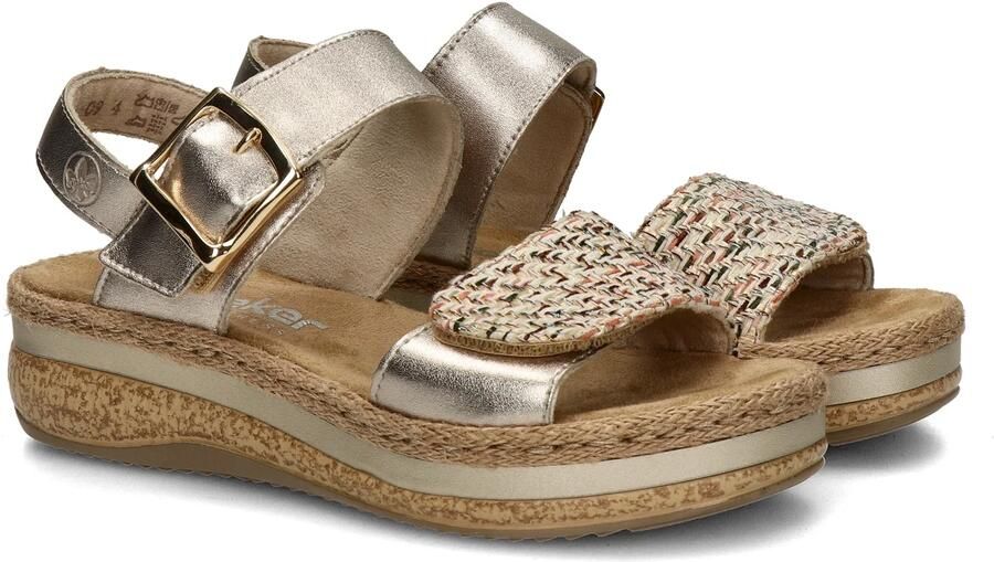 Rieker Sandalen met sleehak V0951-90 - Foto 4