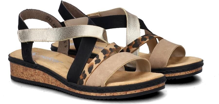 Rieker damessandaal veelkleurig luipaard - Foto 9