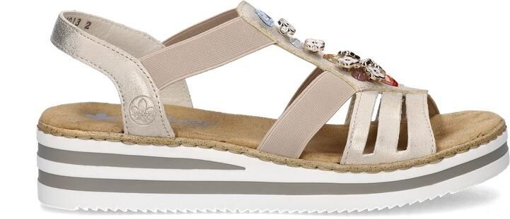 Rieker Sandaal V0245-60 Beige - Foto 8