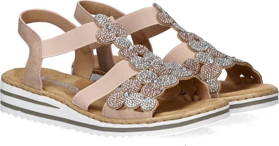 Rieker Sandalen Plat Sandalen Plat Roze - Foto 8