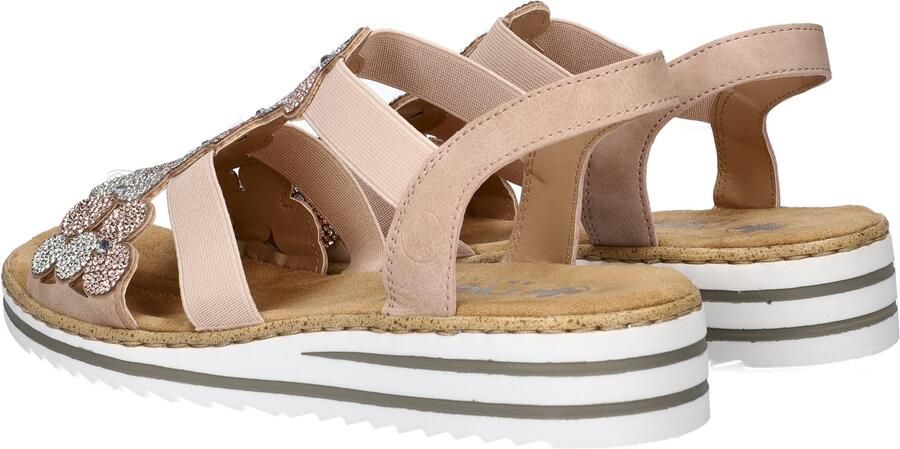 Rieker Sandalen Plat Sandalen Plat Roze - Foto 9
