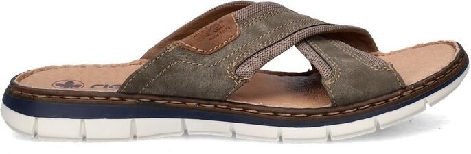 Rieker Slippers wig-hak zomerschoen slippers met grote siergesp - Foto 18