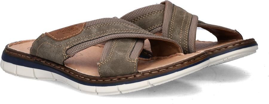 Rieker Slippers wig-hak zomerschoen slippers met grote siergesp - Foto 20