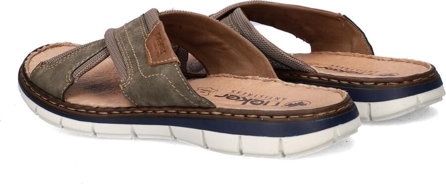 Rieker Slippers wig-hak zomerschoen slippers met grote siergesp - Foto 19