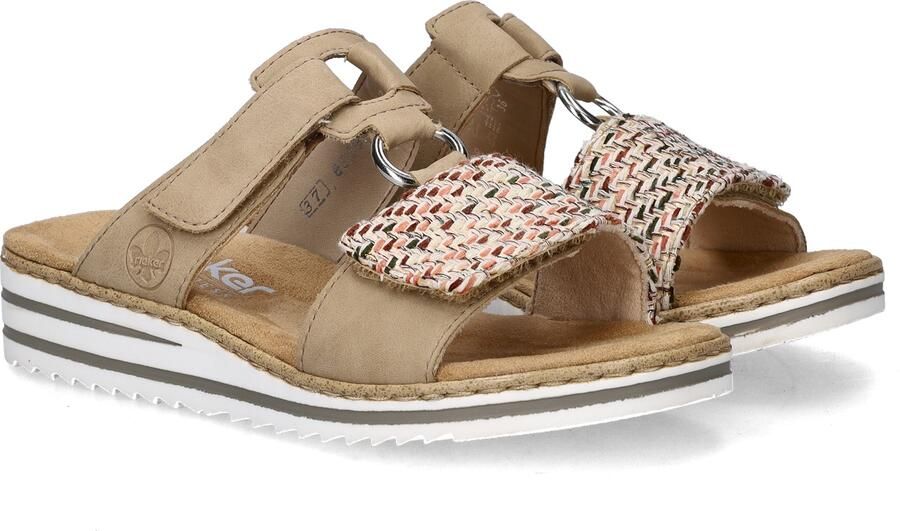 Rieker -Dames beige donker slippers & muiltjes - Foto 12