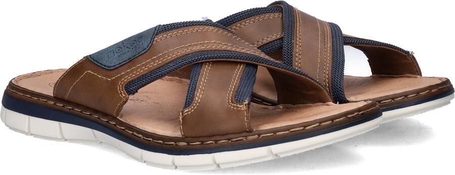 Rieker Slipper 25182-14 Blauw Bruin - Foto 17