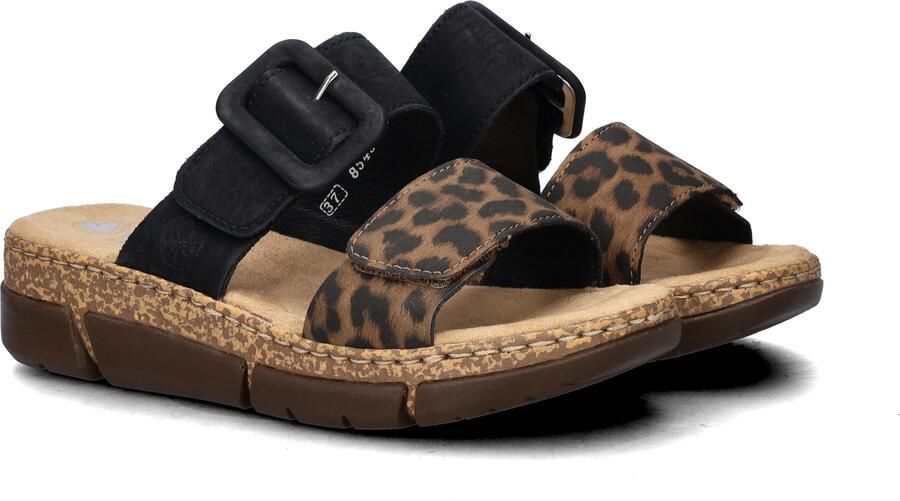 Rieker Zwarte Comfort Slipper met Voorgevormd Voetbed Black Dames - Foto 13