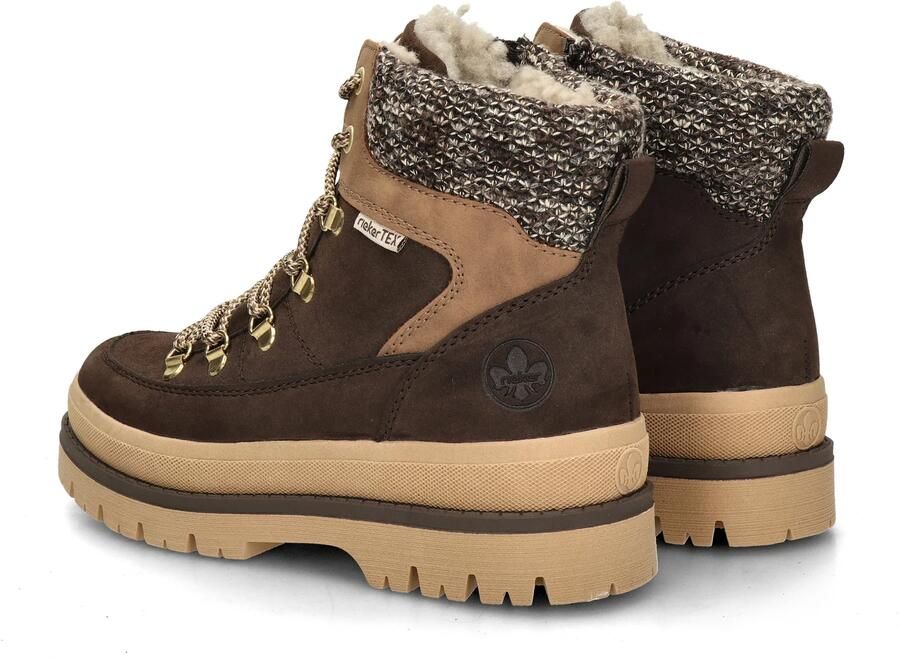 Rieker dames Tex-enkellaarsjes gevoerd bruin Y6210 - Foto 5