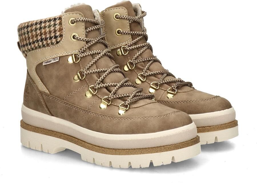Rieker Dames Y6210 Veterschoenen TEX Plateauzool Beige - Foto 17